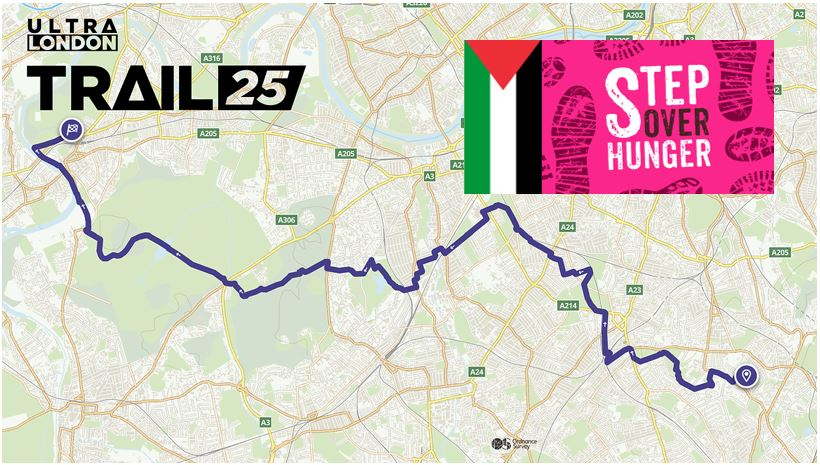 Banner image for Chad’s 25km Trail run for Gaza 🏃🏻‍♂️🇵🇸