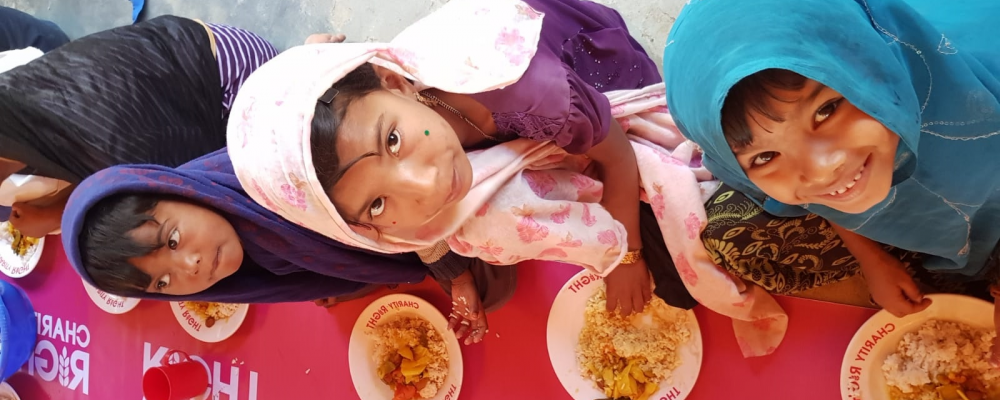 Banner image for providing meals for Rohingya children