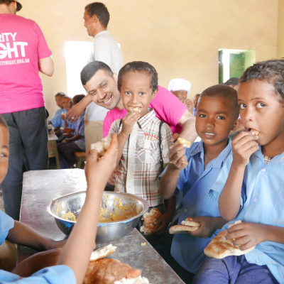feeding Qur'an students in Sudan
